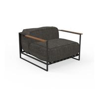 TALENTI fauteuil d'extérieur CASILDA Collezione Icon (Graphite / Dark grey - Tissu, acier peint et stonewood)