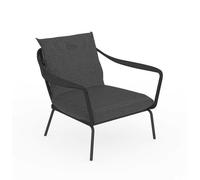 TALENTI fauteuil d'extérieur CRUISE ALU Collection Icon (Graphite / Dark grey - Tissu et aluminium peint)