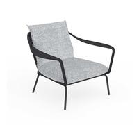 TALENTI fauteuil d'extérieur CRUISE ALU Collection Icon (Graphite / White-cool grey - Tissu et aluminium peint)