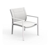 TALENTI set de 2 fauteuils d'extérieur TOUCH Collection PiùTrentanove (White - Aluminium verni et tissu)