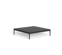 TALENTI table basse d’extérieur 90 x 90 cm SALINAS Collezione Icon (Graphite-Dark Grey - Structure en aluminium, plateau en pierre de lave)