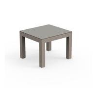 TALENTI table basse d'extérieur TOUCH Collezione PiùTrentanove (Dove - Aluminium peint et verre)