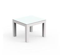 TALENTI table basse d'extérieur TOUCH Collezione PiùTrentanove (White - Aluminium peint et verre)