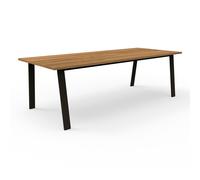 TALENTI table d'extérieur 240x110 cm COTTAGE Collection Icon (Graphite - Iroko et aluminium peint)