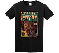 Tales from The Crypt Poster Cotton T-Shirt Graphic Printed Shirt for Mens Black S