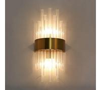 TaleTre Applique Murale en Tige de Verre du Milieu du siècle - Éclairage élégant de Haut en Bas pour Chambre à Coucher, Salon, Salle de Bain et Couloir(Dark Color)