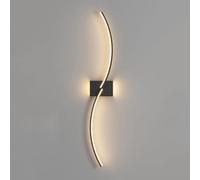 TaleTre Applique Murale LED Noire Minimaliste - Applique intérieure Longue Bande pour Salle de Bain, Couloir et entrée (A-6000 K, 100 x 15 cm)(A-3000k,80 * 15cm)