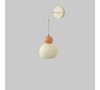 TaleTre Applique Murale Nordique crémeuse, à dôme Suspendue réglable pour Salon, Chambre à Coucher et, Compatible E27(Beige(b))