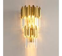 TaleTre Appliques murales de Luxe en Cristal doré - Éclairage intérieur élégant pour la décoration de la Maison (42 x 30 cm)(60 * 30cm)