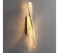 TaleTre Appliques murales en Cristal à intensité Variable - Éclairage LED doré élégant pour Salle de Bain, Salon et Chambre (50 x 7 cm)(50 * 7CM)