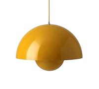 TaleTre Lampe à suspension en métal en forme de bouton de fleur de couleur créative, lustre à tête unique à base E27, suspension de style minimaliste français, luminaires décoratifs for restaurant, ca