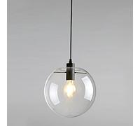 TaleTre Lampe à suspension industrielle en verre transparent for luminaire de hall d'entrée Lampe à suspension en forme de globe for éclairage de salon Lustre à longueur réglable for au-dessus de l'év