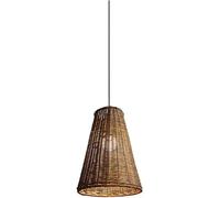 TaleTre Lampes suspendues simples en osier de rotin naturel, îlot de cuisine, ferme, lustre en bambou, panier tissé, lampe suspendue au plafond, luminaire conique vintage for salle à manger, cuisine,