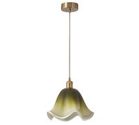 TaleTre Luminaire Suspendu Vintage en Verre soufflé à la Main - réglable à 1 lumière pour îlot de, Salle à Manger, Chambre, Bar et Salon (Marron)(Green)