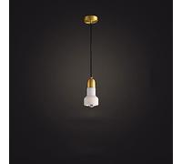 TaleTre Lustre à Suspension Nordique en marbre - Suspendue réglable en cuivre pour loft et espaces Vintage (Blanc)(White)