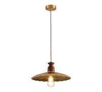 TaleTre Lustre rétro Japonais en Laiton - Suspendue réglable Compatible E27 pour, Chambre et Salle à Manger (25 cm de diamètre)(Diameter 25cm)