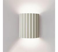 TaleTre Mini Applique Murale - Applique Murale Minimaliste Demi-cylindrique en plâtre Vert pour îlot de, Bureau, Chambre, escalier, Couloir (Orange)(White)