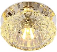 TaleTre Plafonnier encastré Rond à LED Cristal 3W - Mini Spot élégant pour Salon, et Salle de Bain(Colored Light)