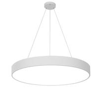 TaleTre Plafonnier Suspendu Circulaire Contemporain - Lustre LED réglable pour Salle à Manger, Salon, Chambre à Coucher, - Finition Noire(White,80cm)