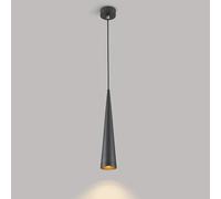 TaleTre Spot suspendu moderne 12W LED luminaire suspendu en aluminium spot de plafond lampes à suspension réglables en hauteur for salon chambre chevet restaurant bar (Color : Black-3000K, Size : Co
