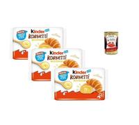 talian Gourmet Kinder Kornetti Crème au Lait 3 x 252 g - Croissants Italiens Fourrés à la Crème au Lait - Petit Déjeuner & Goûter + Polpa de Tomates Italiennes 400 g