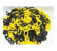 Taliaplast - 25m Chaîne N°8 Plastique Noir/Jaune Multicolore