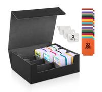 talifoca Boîte à Cartes pour Plus de 1800+ Cartes, Deck Box, Boîte à Cartes Pour MTG, Boîte à Cartes à Jouer avec 22 Séparateurs de Cartes, Boîte à Rabat Magnétique pour Cartes TCG Magic