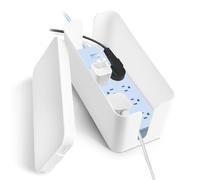 talifoca Boîte de Rangement pour Câbles, Boîte Cache-Câble, Cache Multiprise, Boîte de Gestion des Câbles, Boîte pour câbles pour Cache Multiprise, Garder Les Câbles Bien Rangés - Blanc