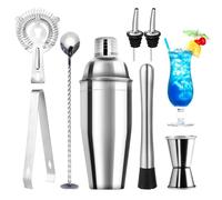 talifoca Lot de 8 shakers à cocktail en acier inoxydable - 750 ml - Accessoire de barman professionnel - Pour la maison, le bar, la fête