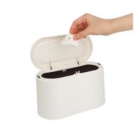 Talifoca Poubelle de table avec couvercle à rabat, 2L, petite, pour lavabo, cuisine, salle de bain, bureau, WC, voiture, 22x11x13 cm