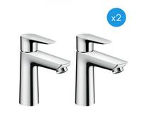 Talis E 110 Lot de 2 mitigeurs de lavabo CoolStart sans tirette ni vidage (71714000-DUO)