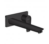 Talis E Mitigeur de lavabo encastré mural noir mat, bec 225mm, bonde à écoulement libre (71734670)