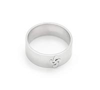 TALISMAN JEWELLERY Bague Unisexe en Argent Poli avec Lauburu Central. - CONFIRMER LA DISPONIBILITÉ DES Tailles Avant d'acheter -, Métal