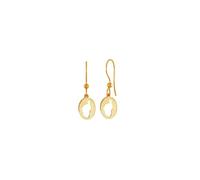 TALISMAN JEWELLERY Boucles d'oreilles en plaqué or 3 microns 18 carats avec fermeture à crochet - Île de Corse (11 mm x 14 mm de pièce + 18 mm de fermoir)