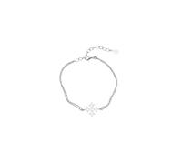 TALISMAN JEWELLERY Bracelet en Argent 925 avec double chaîne - Croix Occitane/Croix de Toulouse (15 CM de chaîne + 4 CM d'extension)