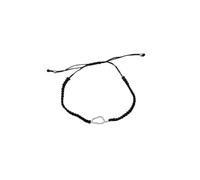 TALISMAN JEWELLERY Bracelet en Argent Sterling 925 avec cordon macramé ajustable - Île de Corse, Corsica (10 mm x 21 mm de pièce)