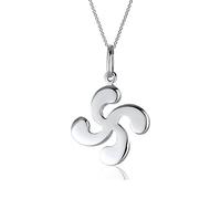 TALISMAN JEWELLERY Pendentif Argent Sterling 925 avec chaîne incluse - Lauburu, Croix Basque (20 MM)