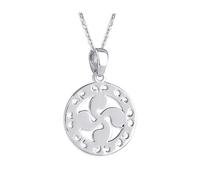 TALISMAN JEWELLERY-Pendentif-Croix basque-Argent-Femme-Chaîne incluse