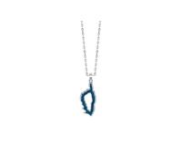 TALISMAN JEWELLERY Pendentif en argent 925 et émail de couleur - Île de Corse, Corse (10 mm x 24 mm), 10 MM x 24 MM, Argent sterling Résine, Sans objet
