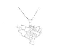 TALISMAN JEWELLERY Pendentif en Argent 925 - Lauburu Carte Pays Basque (20 MM)