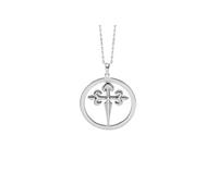 TALISMAN JEWELLERY Pendentif en argent - Coquille Camino de Santiago, Chemin de Saint-Jacques-de-Compostelle (16 mm x 16 mm)