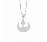 TALISMAN JEWELLERY Pendentif en Argent Sterling 925 et Oxyde de Zirconium - Alliance Rebelle de la Guerre des étoiles (15 MM x 16 MM)