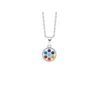 TALISMAN JEWELLERY Pendentif en argent sterling 925 et zircon cubique Chakra Bijoux spirituels (14 mm)