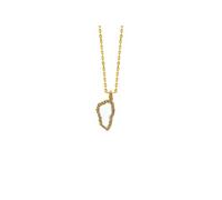 TALISMAN JEWELLERY Pendentif en plaqué or 3 microns 18 carats et émail de couleur - Île de Corse, Corse (10 mm x 21 mm), 10 MM x 21 MM, Résine Zircone cubique Plaqué or Résine Zircone cubique, Non