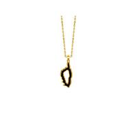 TALISMAN JEWELLERY Pendentif en plaqué or 3 microns 18 carats et émail de couleur - Île de Corse, Corse (10 mm x 24 mm), 10 MM x 24 MM, Plaqué or Résine, Sans objet