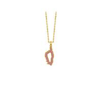 TALISMAN JEWELLERY Pendentif en plaqué or 3 microns 18 carats et émail de couleur - Île de Corse, Corse (10 mm x 24 mm), 10 MM x 24 MM, Plaqué or Résine, Sans objet