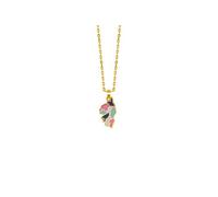 TALISMAN JEWELLERY Pendentif en plaqué or 3 microns 18 carats et émail rose, bleu et blanc ou multicolore - Île de Corse, Corse (10 mm x 19 mm), 10 MM x 19 MM, Plaqué or Résine, Sans objet