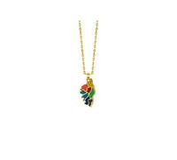 TALISMAN JEWELLERY Pendentif en plaqué or 3 microns 18 carats et émail rose, bleu et blanc ou multicolore - Île de Corse, Corse (10 mm x 19 mm), 10 MM x 19 MM, Plaqué or Résine, Sans objet