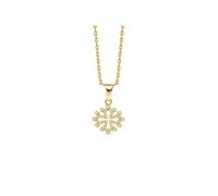 TALISMAN JEWELLERY Pendentif plaqué or 3 microns 18 carats et zircon cubique - Croix occitane, croix de Toulouse (14 mm)