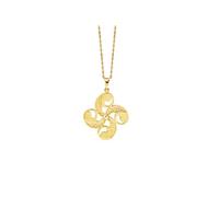 TALISMAN JEWELLERY Pendentif plaqué or 3 microns 18 carats - Lauburu, croix basque (20 mm), 20 MM, Plaqué or, Sans objet